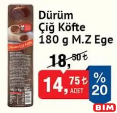 M.Z EGE ÇİĞ KÖFTE DÜRÜM 180 G indirimli fiyat M.Z EGE ÇİĞ KÖFTE DÜRÜM 180 G fiyat ve kampanya bilgisi